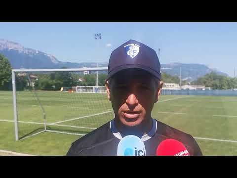 L'entraîneur du GF38 Franck Rizzetto lors de la reprise